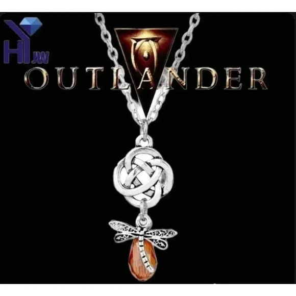 Outlander Dragonfly Charm Necklace - Picture 2 of 2